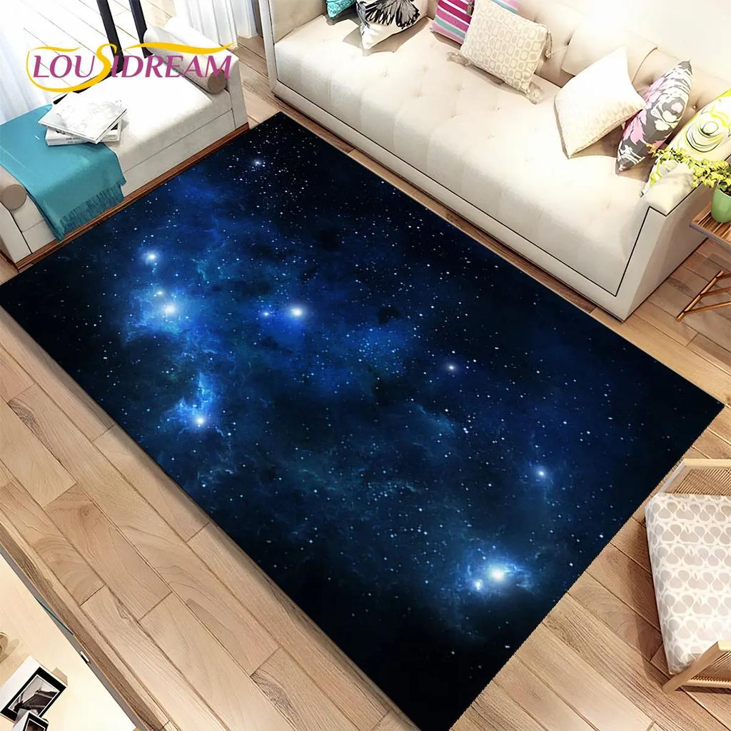 Коврик Galaxy Universe Space Stars, ковер для дома, гостиной, спальни, дивана, коврик для двери, детский нескользящий напольный коврик HD