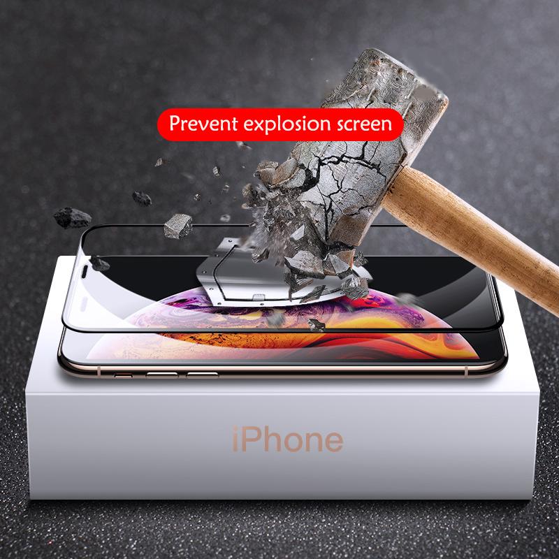 4 шт. полное покрытие закаленное стекло для iPhone 11 12 13 14 pro max XS MAX XR Защитное стекло для экрана для iPhone X 6 7 8 Plus защитное стекло