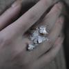 Кольцо из стерлингового серебра 925 пробы, ретро, простое серебряное кольцо для женщин, не тускнеющее, легкая роскошь, ощущение высокого класса, универсальное, открытое, модное, кольцо с индивидуальностью