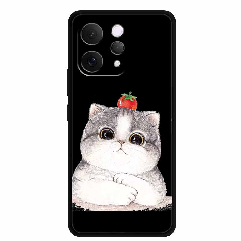 Coque For Vivo S50 V2528A Case 6.59" Black Silicone Case Cartoon Cat Shockproof Soft Back Cover For Vivo S50 5G 2025 Phone Case