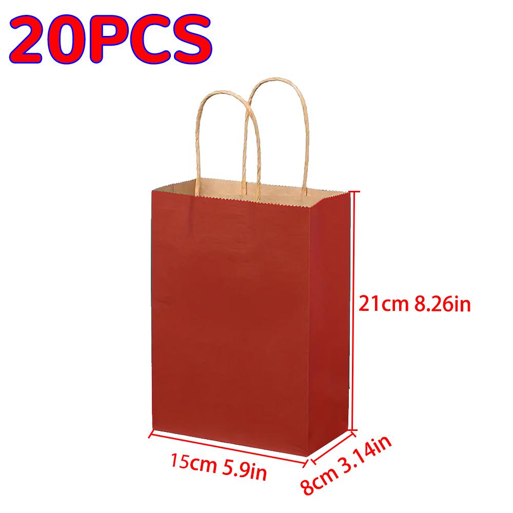 Kraft Bag Paper Gift Bags Reusable Grocery Shopping Bags for Packaing Craft Gifts Wedding Business Retail Party Bags