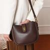 Genuine Leather Women's Bag Retro Fashion Saddle Bag New Shell Bag Women's Niche Versatile One-shoulder Crossbody Bag