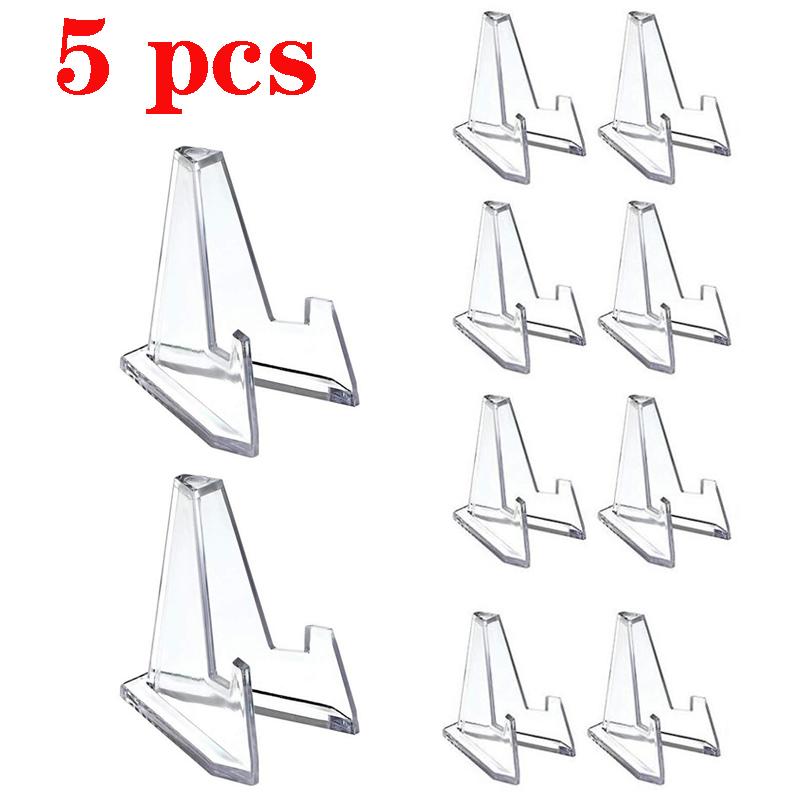 20/5pcs Clear Acrylic Coin Display Stand Holders Small Easel Rack Commemorative Challenge Coin Capsule Holder Support
