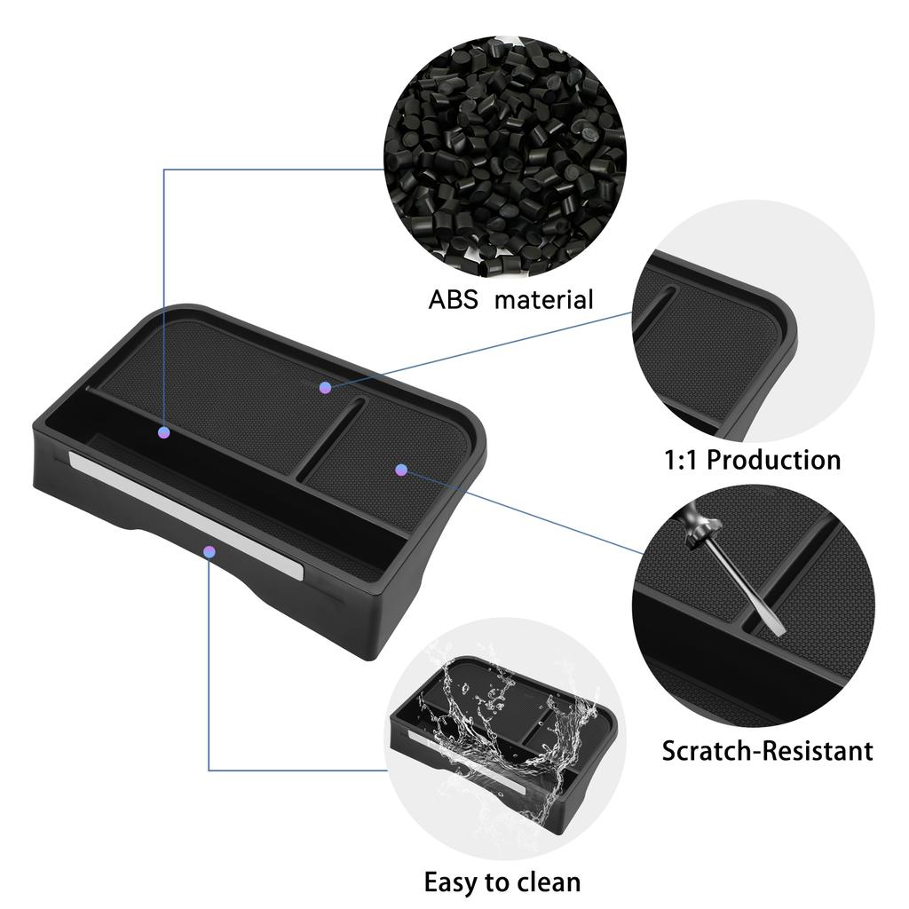 Для BYD Tang L 2025 Экран Задняя Панель Приборов Хранение Центральное Управление ABS Органайзер Лоток Автомобильные Аксессуары для Интерьера