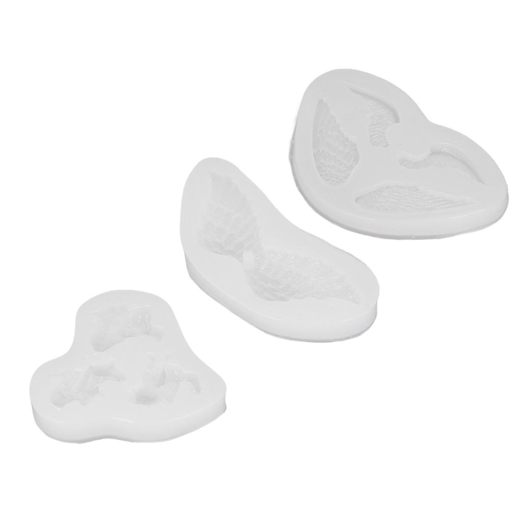 3 шт. Силиконовая форма в форме ангела, гибкая, мягкая, многоразовая, прозрачная силиконовая форма для DIY подвески