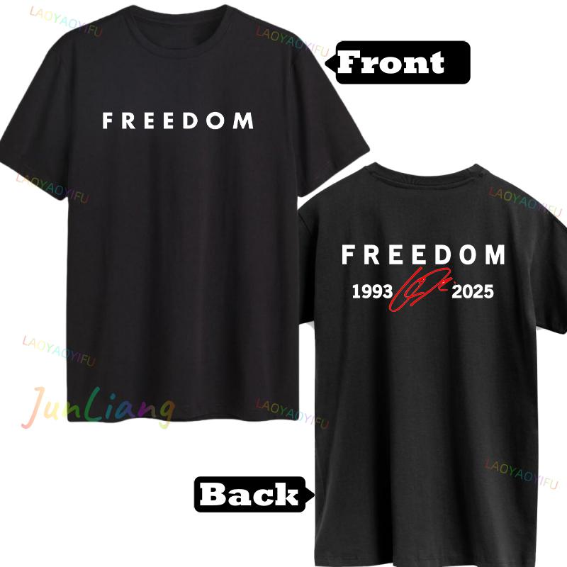Freedom Charlie Kirk Tshirt Loose Casual FemaleMale Tshirts Unisex Streetwear Protest American Fashion Unisex T Shirts