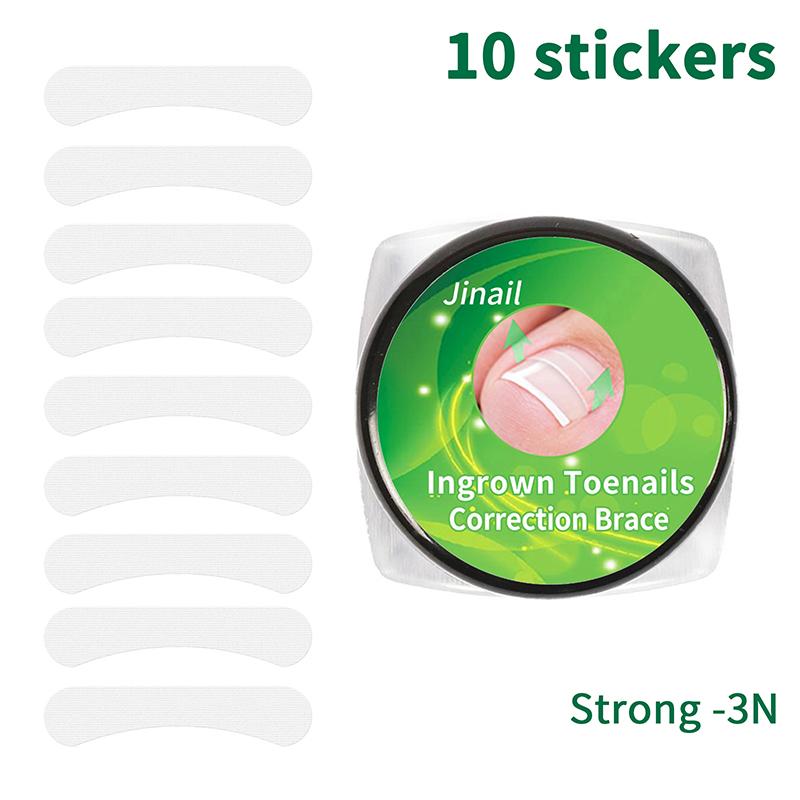 10 шт. Инструменты для коррекции вросшего ногтя, выпрямляющий зажим, скоба, эластичная наклейка-пластырь, инструмент для педикюра для ухода за ногтями