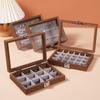 Walnut color Jewelry Box Dustproof Jewelry Display Box Vintage Ring Necklace Storage Box  Earrings