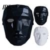 Adjustable Mask Halloween Geometric Mask, Polygonal Cool Party with Mesh Eyes, Unique Costume Black White Cosplay for Masquerade, Accessory Sharp Edge