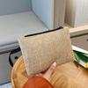 Модные льняные женские сумки Кошелек Женский Клатч на запястье Повседневный Ежедневный Кошелек для денег Телефона Помады Однотонный Кошелек для монет Пляжный Кошелек Кошелек для карт