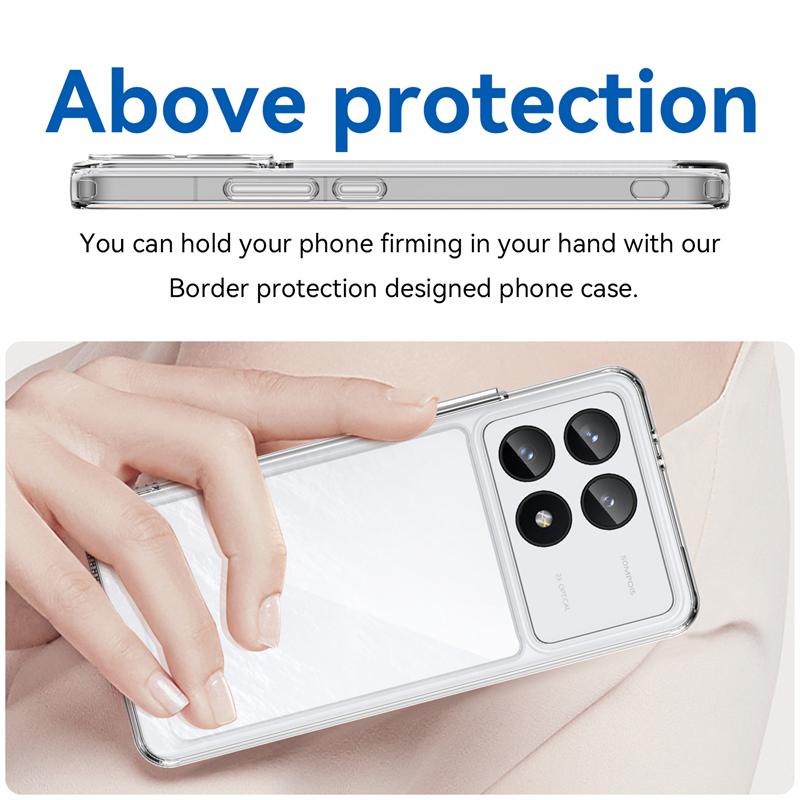 Для Xiaomi POCO F6 Pro Чехол Роскошный Прозрачный Силиконовый Чехол POCO F6 Pro Чехол TPU Защитный Чехол для Телефона POCO F6 Pro Чехол