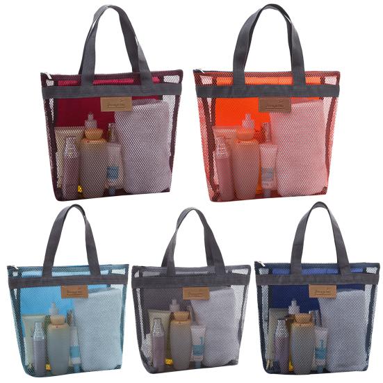 Косметичка на молнии, сетчатая, унисекс, с отделением для защиты от царапин, органайзер для туалетных принадлежностей для отпуска