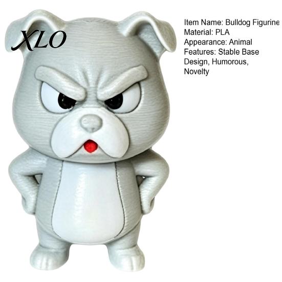 French Bulldog Statue Figurine, 3D Printed Cute Hands on Hip Desk Ornament for Office Durable Pla Dog Figure Home Decor, Stable PLA Animal Stress
