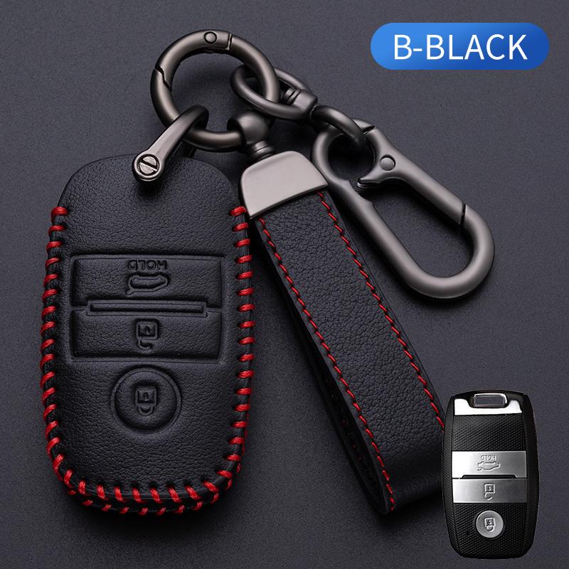 Кожаный чехол с 3 кнопками для KIA Rio Rio5 Sportage Ceed Cerato K3 KX3 K4 K5 Sorento Optima Picanto, чехол для автомобильного дистанционного смарт-ключа