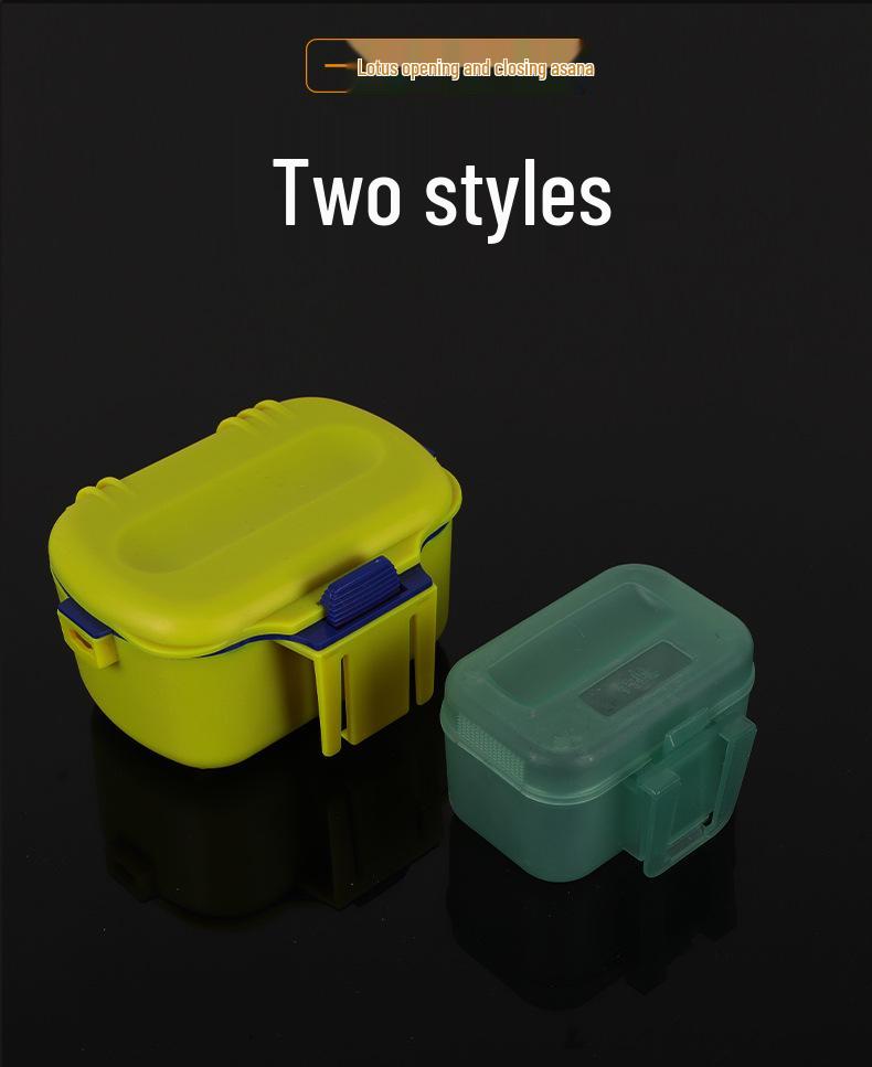 Insulated Breathable Double-Layer Red Worm Bait Box for Sea Fishing