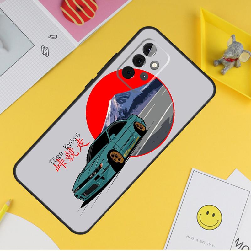 JDM Legend Drift Car Case For Samsung Galaxy A54 A34 A14 A13 A33 A53 A12 A32 A52 A71 A51 A15 A25 A35 A55 Cover