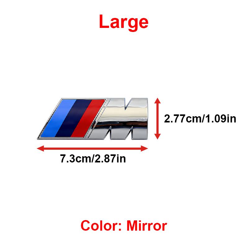 MLKK4 1PCS ABS Car Fender Side Emblem Rear Trunk Badge M Logo Sticker For BMW M M3 M5 M6 E46 E90 F30 G20 E36 E34 G20 G30 Accessories
