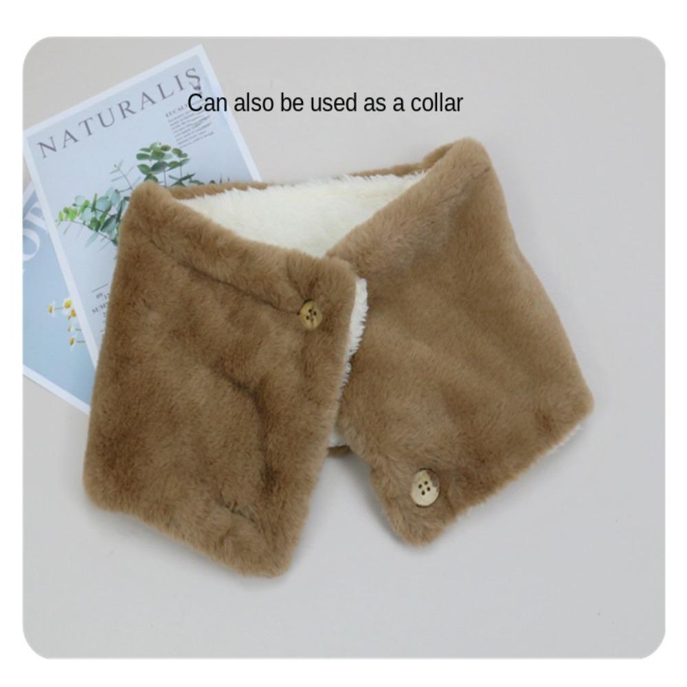 Слюнявчик Плюшевый Шарф Утолщенные Зимние Шарфы Пара Теплая Защита Шеи Снуд Хомут Труба Осень Зима