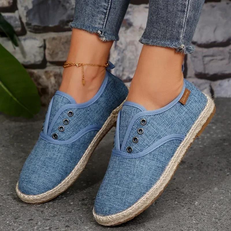 2024 New Versatile Women's Comfortable Shallow Mouth Round Toe Outer Wear Lightweight Spring and Autumn Women's Flat Shoes