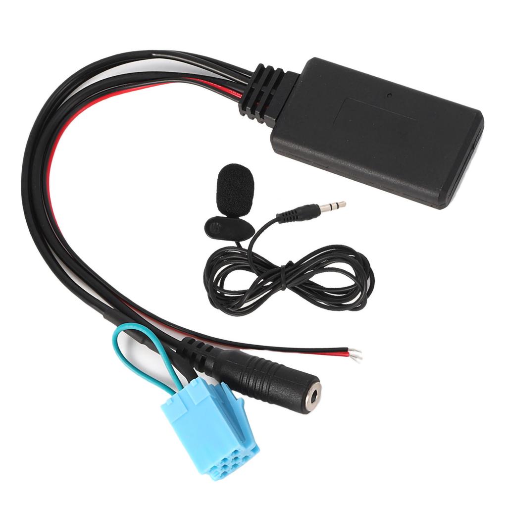 8Pin Bluetooth AUX IN Cable Adapter with Microphone Handsfree Calling Fit for Smart Fortwo 450
