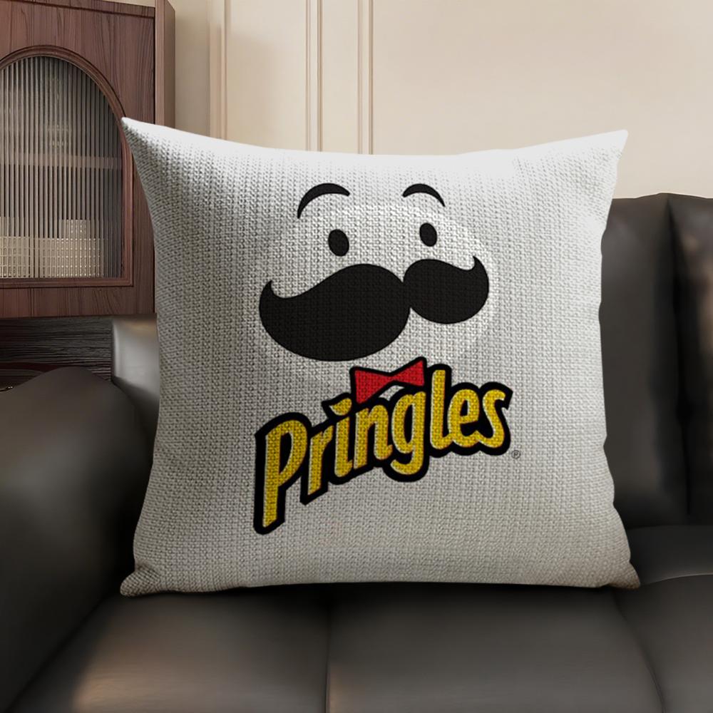 Классическая наволочка P-Pringles Летняя дышащая льняная органическая ткань Двусторонняя печать Наволочка для диванной подушки Домашний декор