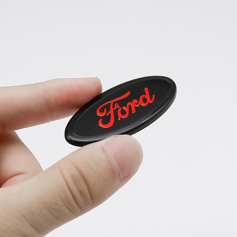 QJFO7 For Ford Focus 3 MK2 Fiesta MK7 Rigid Aluminum Steering Wheel Center Badge Mondeo MK4 Fusion Vehicle Interior Tuning Accessories