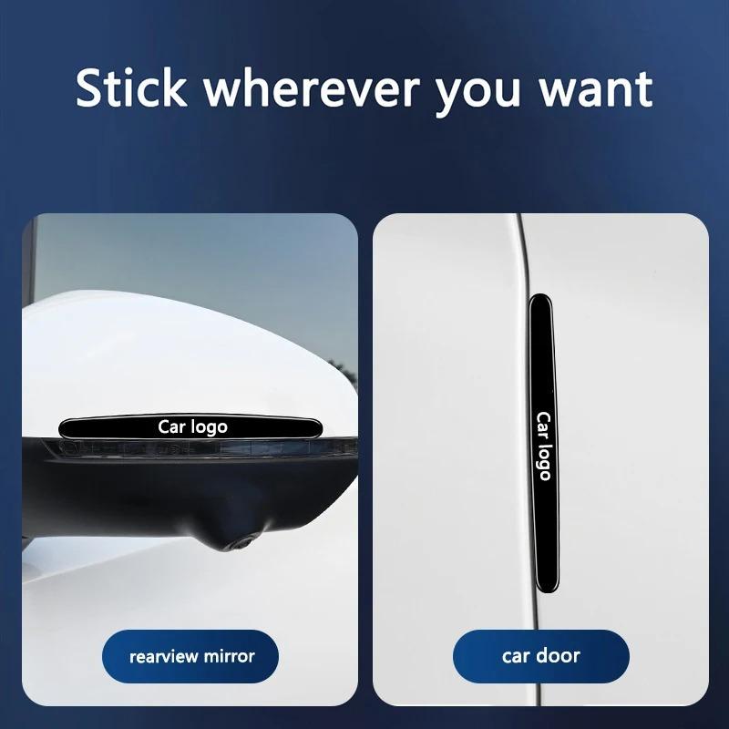 8Pcs Car Door Bowl Handle Protector Sticker Anti-scratch Trim Strip For Volvo RDESIGN XC60 XC90 S60 S80 S60L V40 V60 AWD V90 V70 WH9