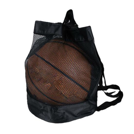 Basketball Backpack Half Net Drawstring Mouth Storage Ball Portable Adjustable Straps Backpack