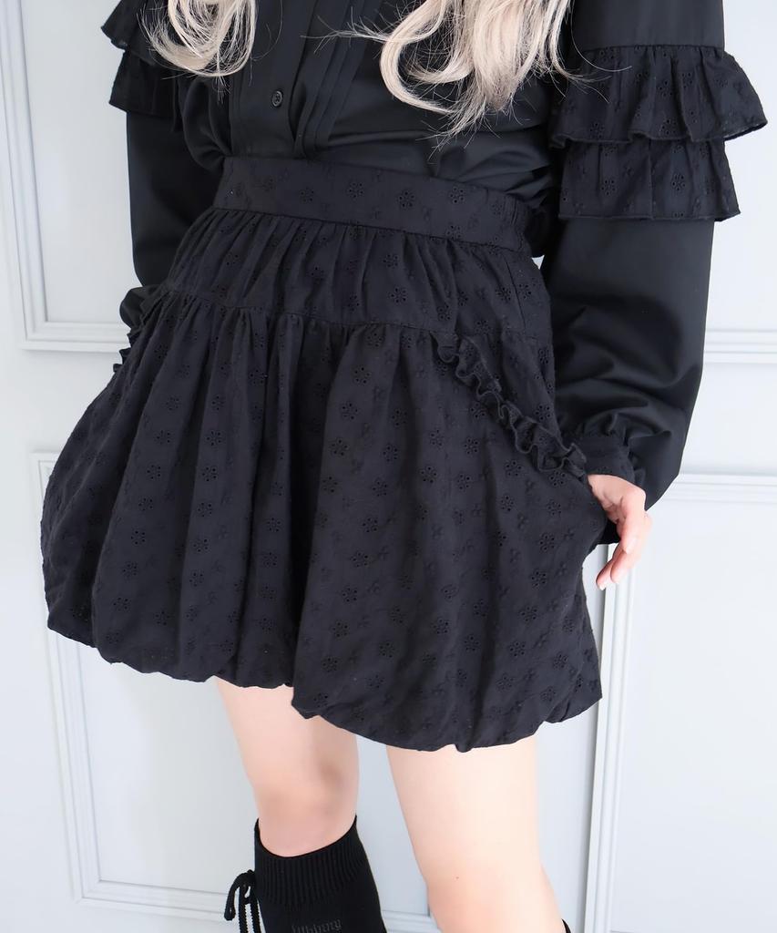 WEGO Whinny Puapu Cotton Cloud Mogumogu Size Black Skirt, Cute, Women's, F,