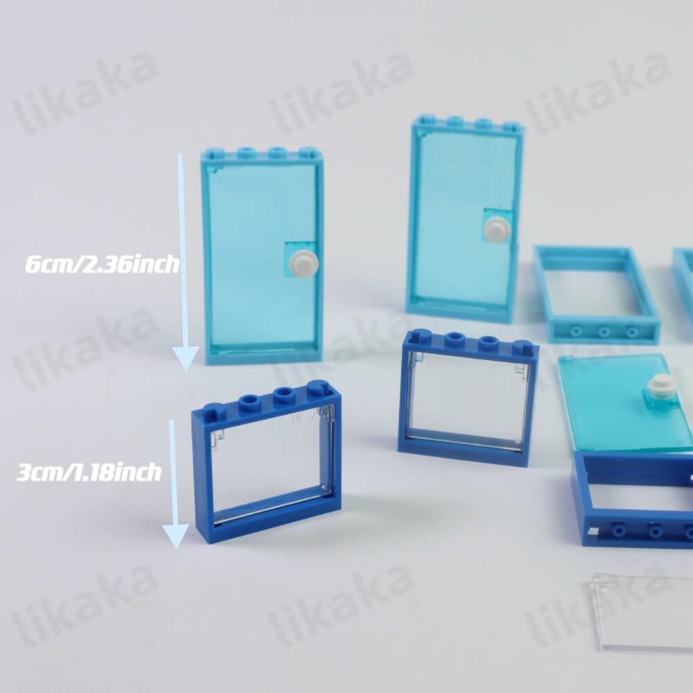 MOC City Friends House Door Window Set Строительные блоки Игрушки Совместимость Классические архитектурные блоки Запчасти DIY Кирпичи Детские игрушки