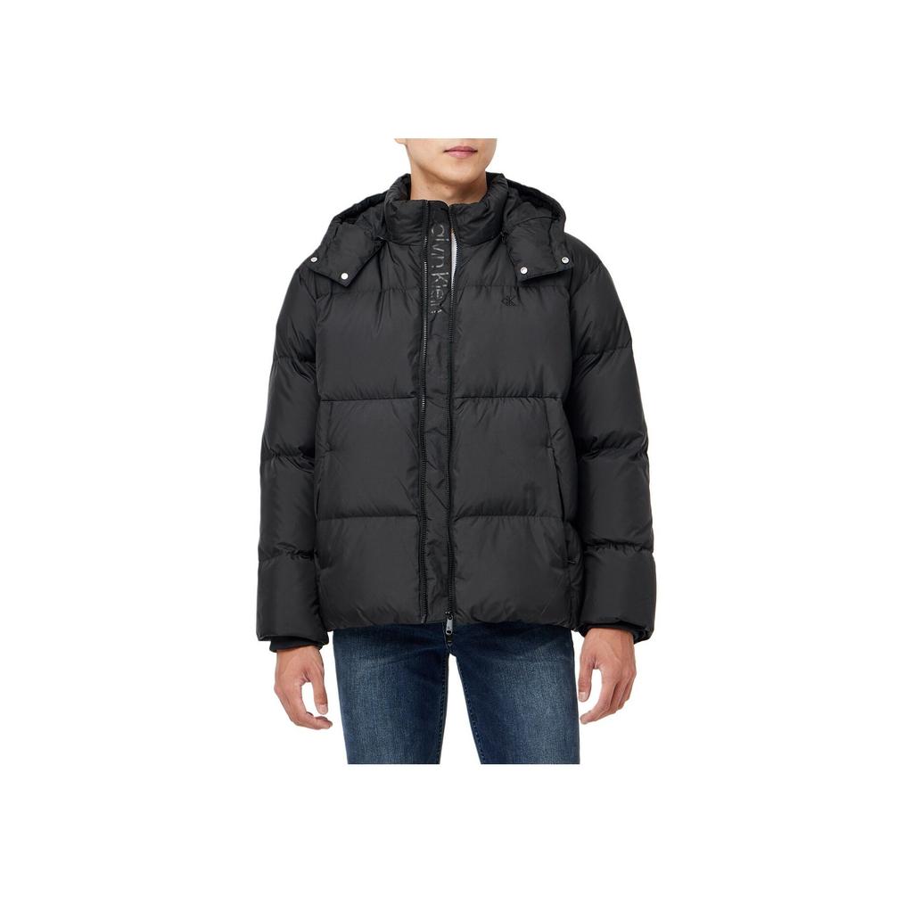 Calvin Klein Минималистичный удобный универсальный теплый пуховик с капюшоном и длинными рукавами для мужчин, верхняя одежда, черный цвет J327349-BEH