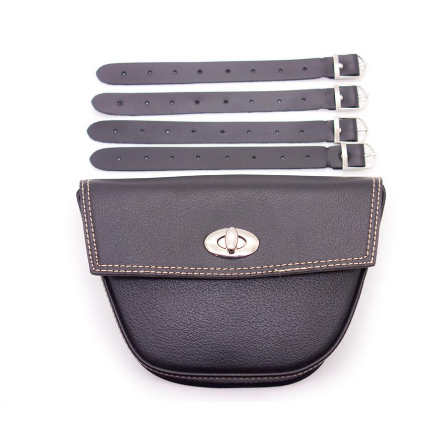 Универсальная треугольная мотоциклетная седельная сумка из ПУ кожи, багажная, для инструментов, боковая сумка для кафе рейсера, квадроцикла, кастом