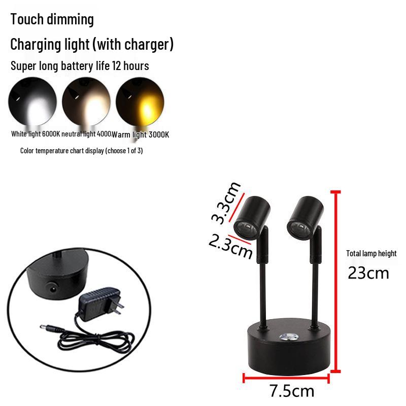 Tri-Color Touch Dimming Jewelry Display Light