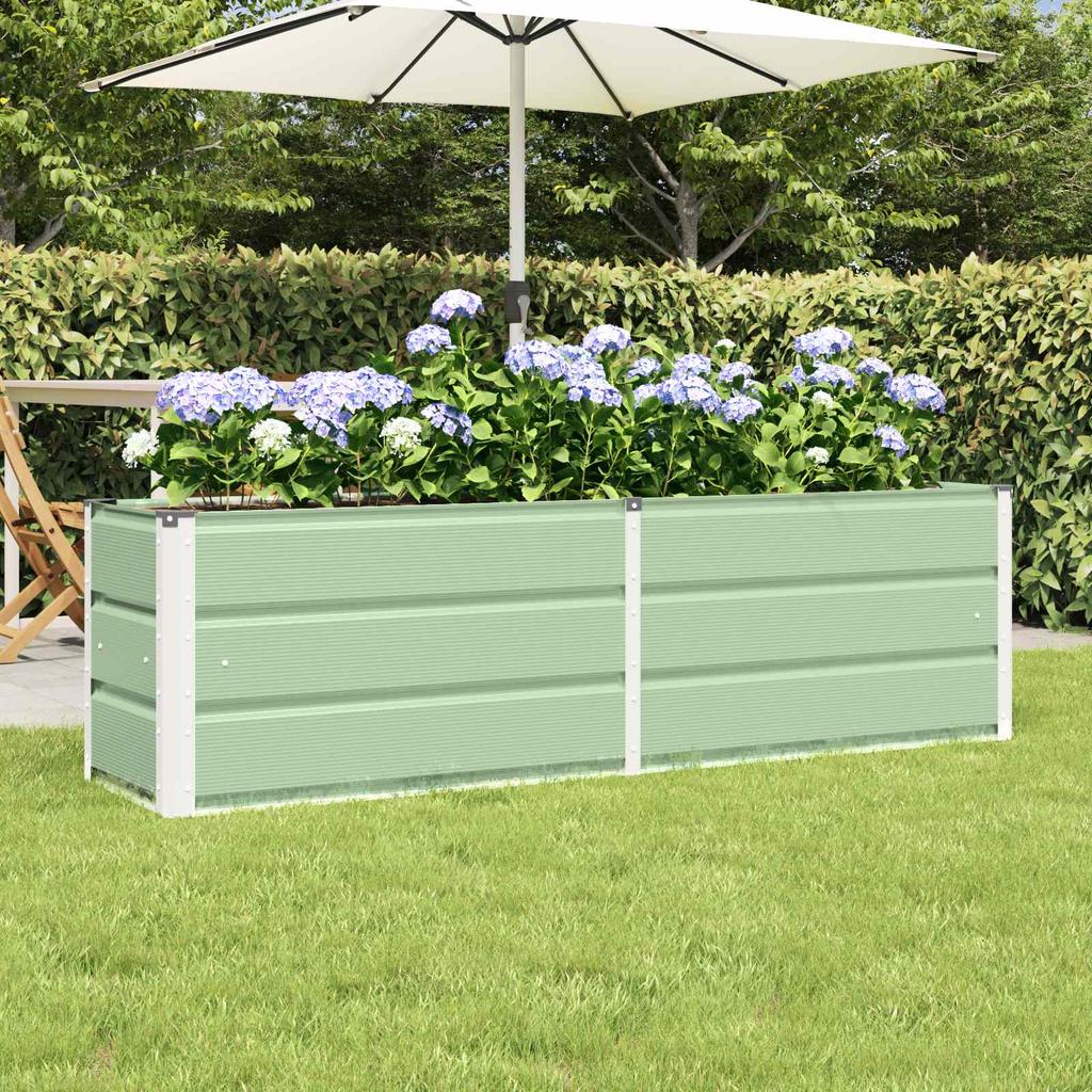 Green Plant Pot 160 x 40 x 45 cm Steel