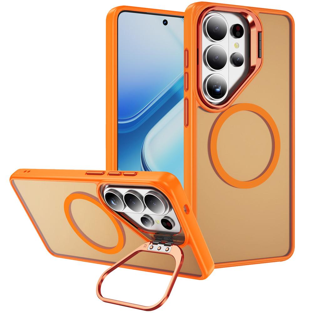 Invisible Lens Holder For Magsafe Translucent Phone Case For Samsung S26 S25 Edge FE S24 Ultra Plus Wireless Charge Matte Cover