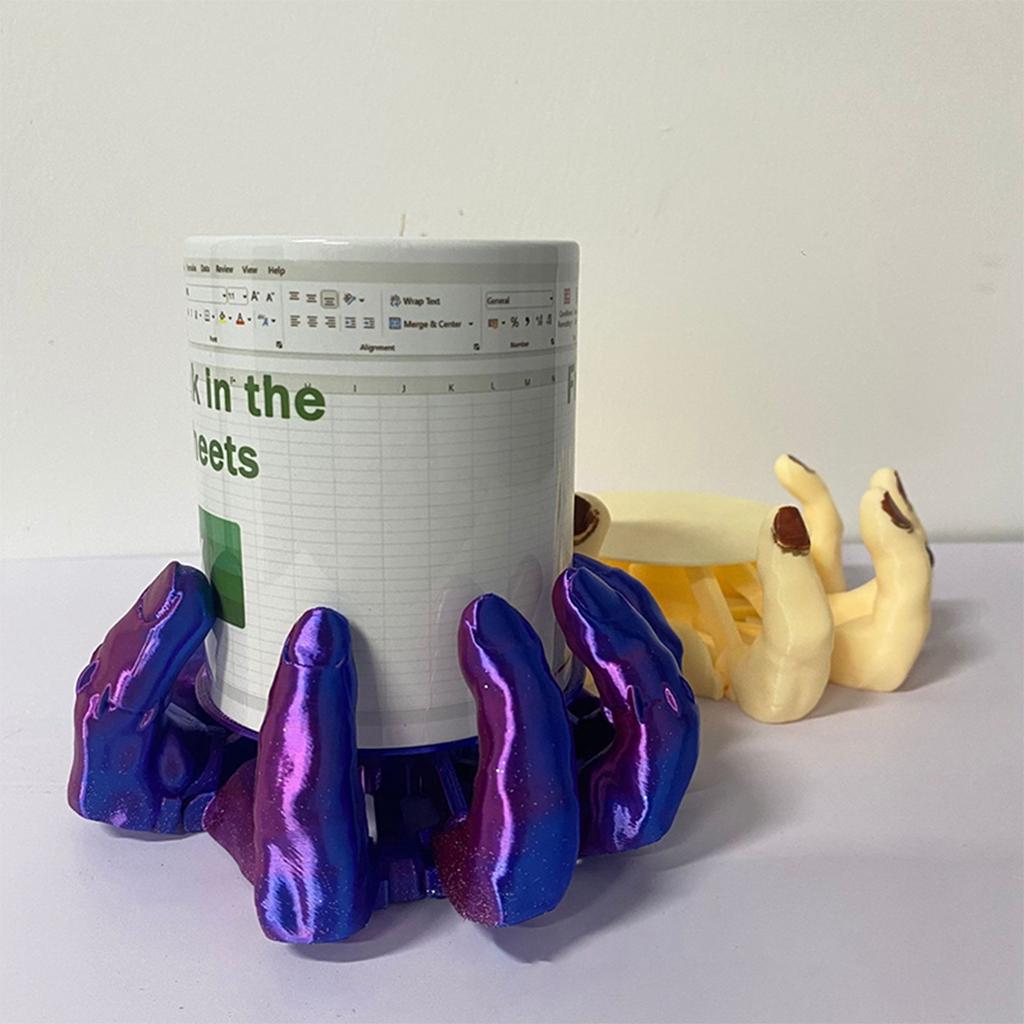 3d Printed Automatic Adjustable Cup Mat, Terror Broken Hand Ornament