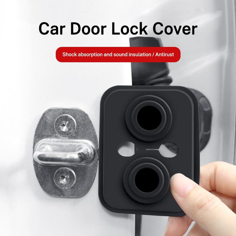 AABKW1 Silicone Car Door Lock Buckle Cover Rust Proof Protector Covers for Porsche 911 718 Cayenne Cayman Panamera Macan Taycan Boxster