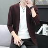 Spring and Autumn Thin Exterior Trend Sweater Autumn Clothes Men's Cardigan Source Knitted Jacket Men