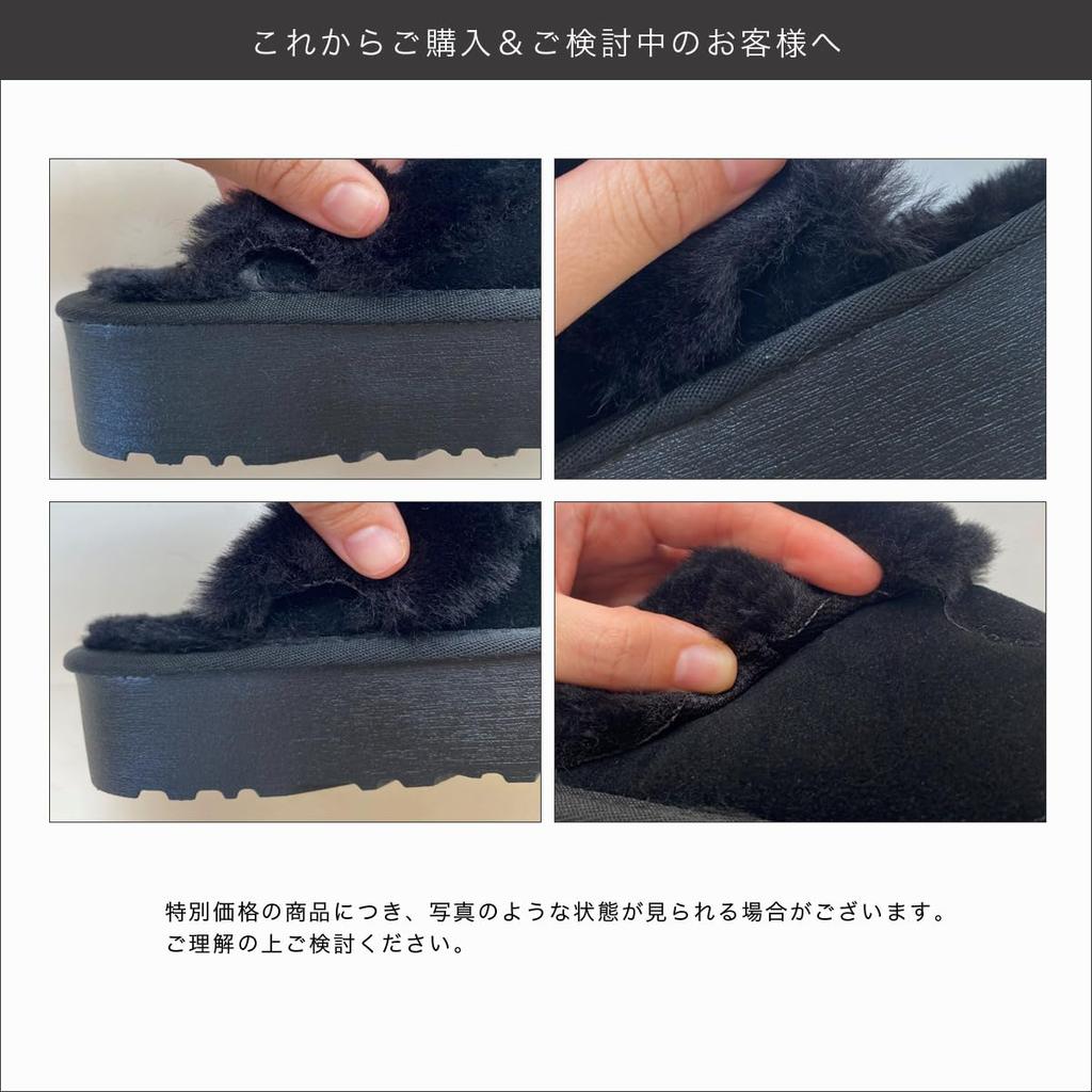 Amiami Sheepskin Sheepskin Platform Sheepskin Platform Office Shoes Sizes CN406 Women's Slippers, Boots, Slippers, Sandals, Sheepskin, Fall/Winter