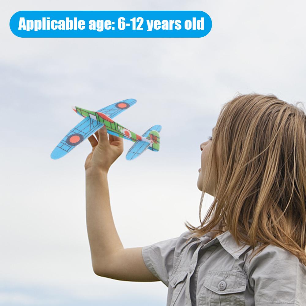 1/10Pcs 3D Diy Hand Throw Flying Glider Planes Foam Aeroplane Party Supplies Children Kids Gift Toys Game 12Cm Flying Airplane