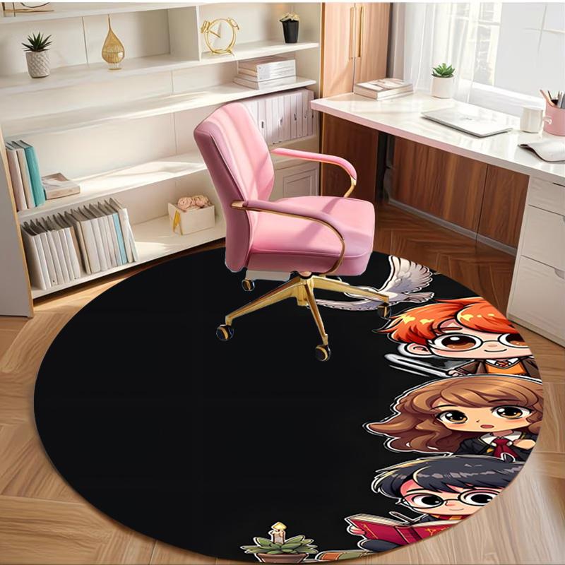 Fantasy film Print Round Rug, Washable Floor Carpet, For Entryway Dorm Laundry Room Office Study, Home Decor Birthday Christmas Gift
