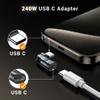 Переходник USB-C на USB-C USBC для зарядки 180 градусов Адаптер USB-A гнездо Мобильный телефон