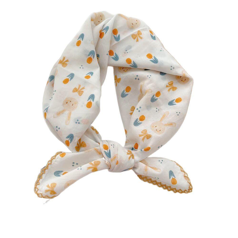 70 Принт Маленький Квадратный Шарф Женский Хлопок и Лен Красный Ретро Шелковый Шарф Литературный Маленький Свежий Треугольный Декоративный Шарф