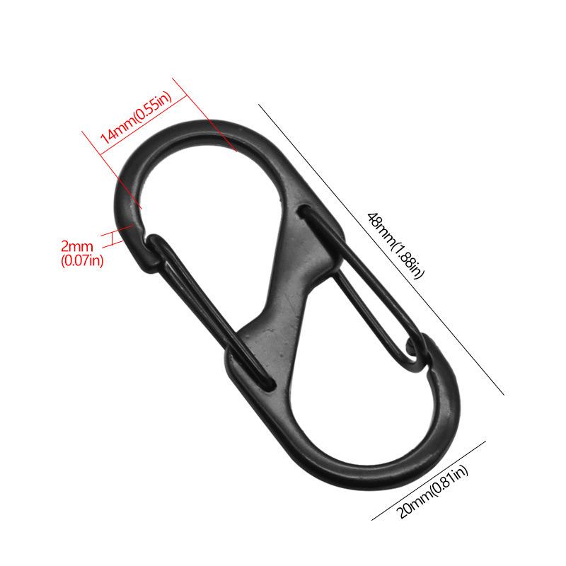 Карабин-брелок из цинкового сплава с быстросъемной и выдвижной пряжкой