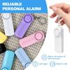 Personal Defense Alarm 130dB with LED Light Battery Powered Self Defense Woman Safety Alarm KeyChain Emergency Anti-Attack