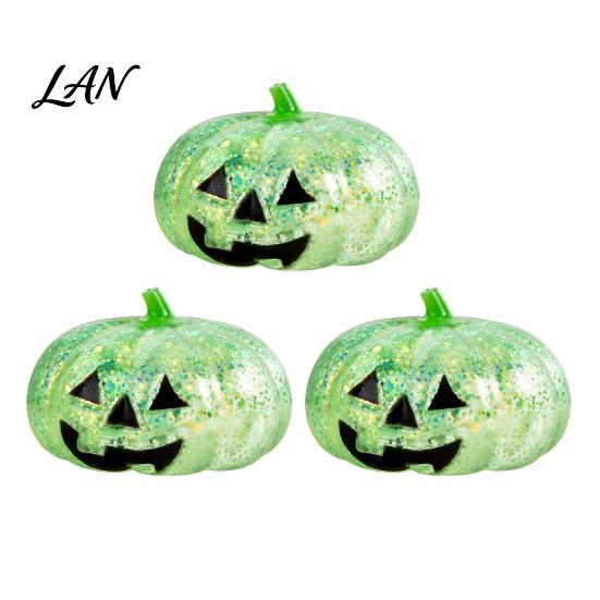 Classroom Stress Toy 1/2/3Pcs Halloween Pumpkin Relief Toy, Creepy Head Squeeze Decompression Glitter Ball for Kids Adults, Party Favors