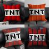Игровой Подушка-чехол T-TNT Block Explosion для Дома, Общежития, Спинки Стула, Короткий Плюш, Двусторонний Принт, Подушка для Сна в Офисе