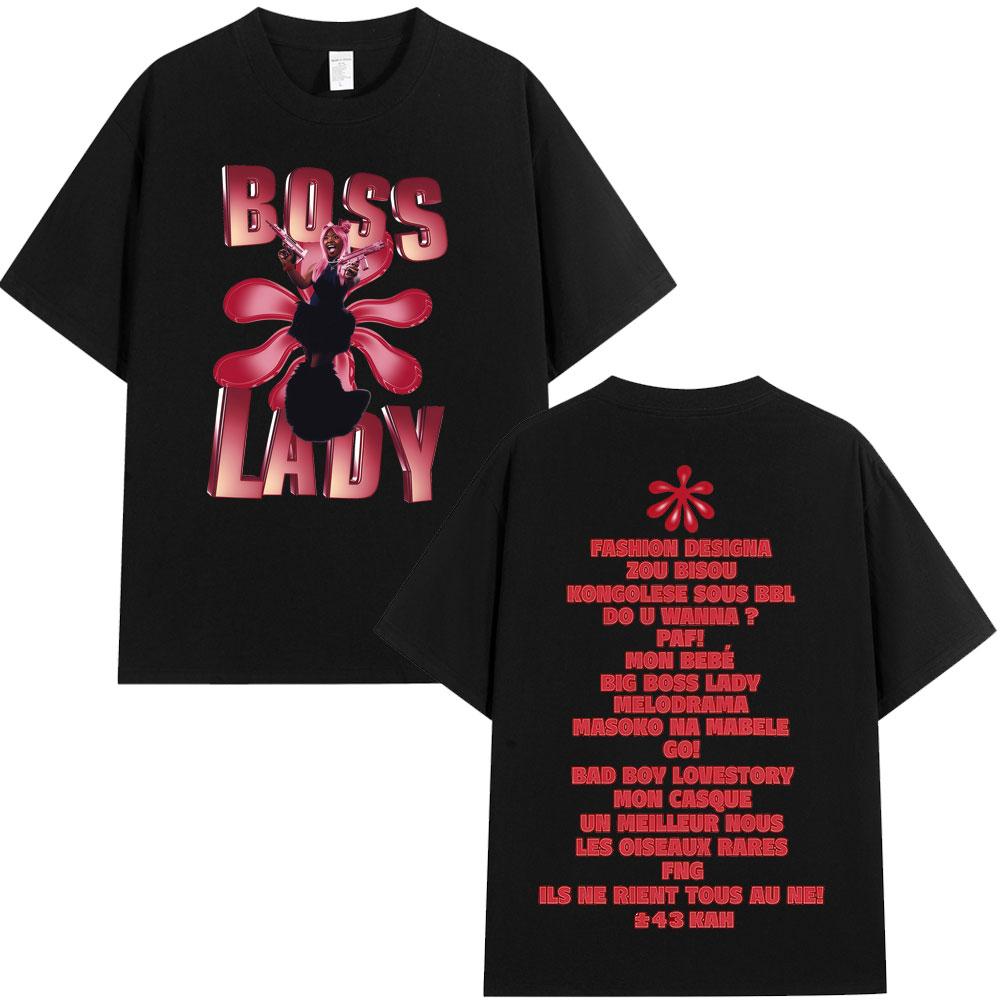 Rapper Theodora BOSS Lady Album Tour Tshirt Unisex Women Clothing Hip Hop Fashion T Shirt Casual Cotton Comfort Oversized Tshirts