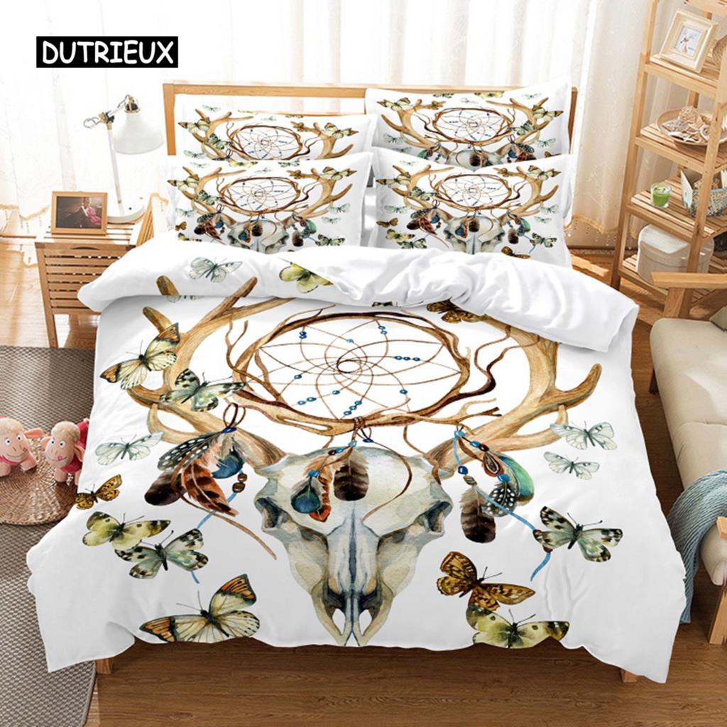Золотой Ловец Снов Пододеяльник Комплект постельного белья 3D Цифровая печать Постельное белье Queen Size Комплект постельного белья Модный дизайн