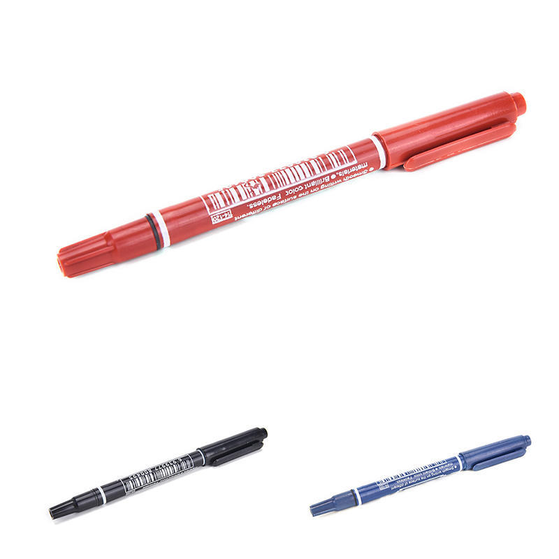 1 шт., 3 цвета, маркер с перманентной краской, двойной наконечник, двуглавый крючок для CD, DVD, медиадисков, быстросохнущие ручки для письма